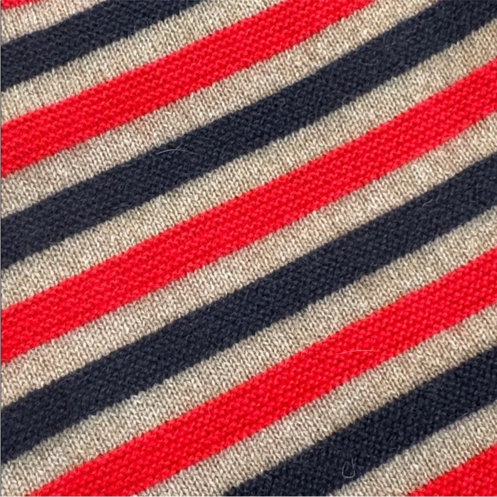 J. Crew Everyday 100% Cashmere Striped Crewneck Sweater Women’s Size XS EUC